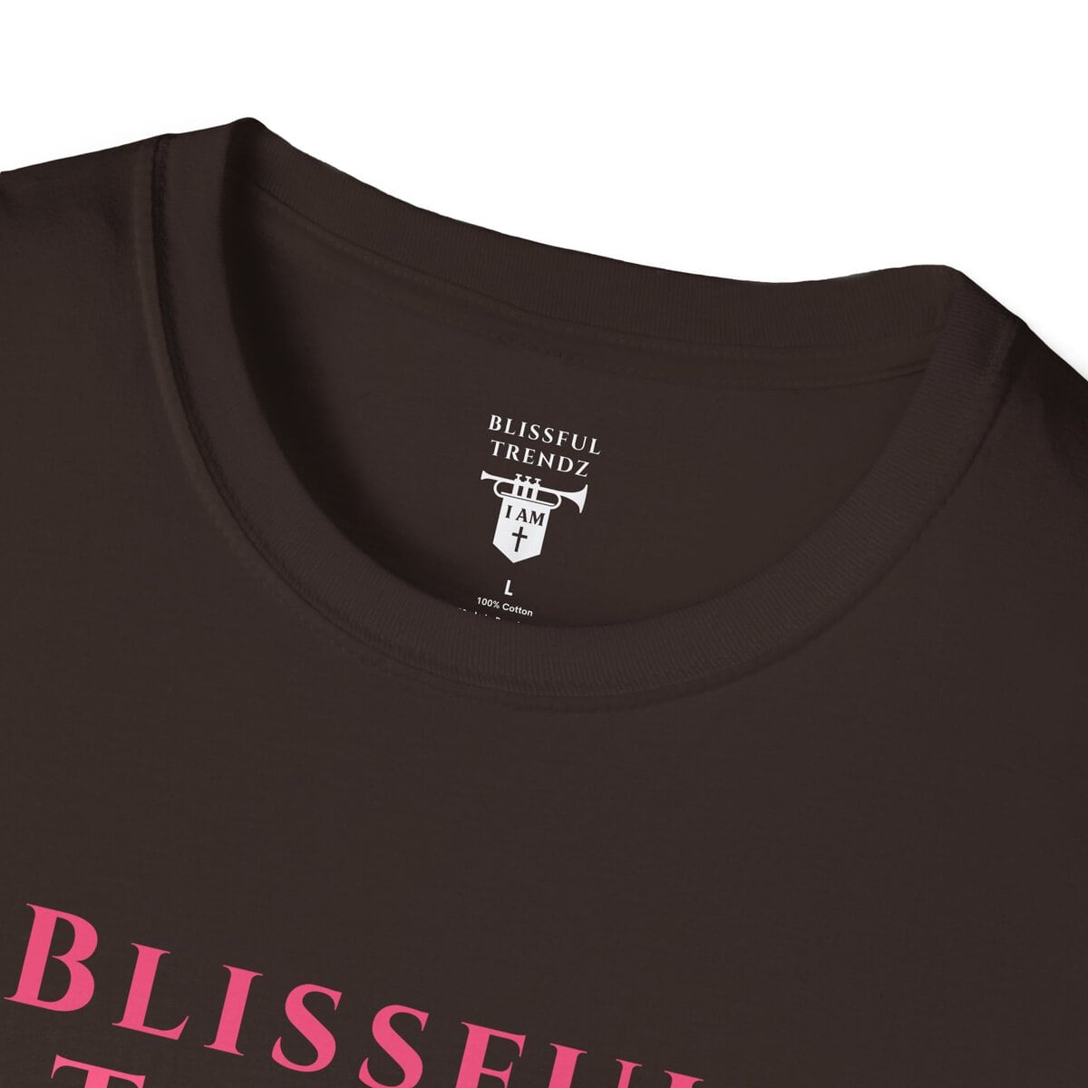 Blissful Trendz - I AM - Banners For The Battle - Raised For The Nations - PNK - Unisex Softstyle T-Shirt - Image 20