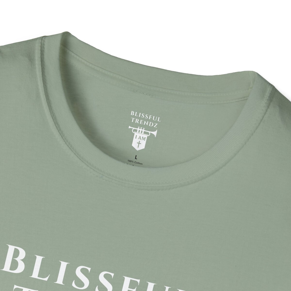 Blissful Trendz - I AM - Banners For The Battle - Raised For The Nations - WHT - Unisex Softstyle T-Shirt - Image 14