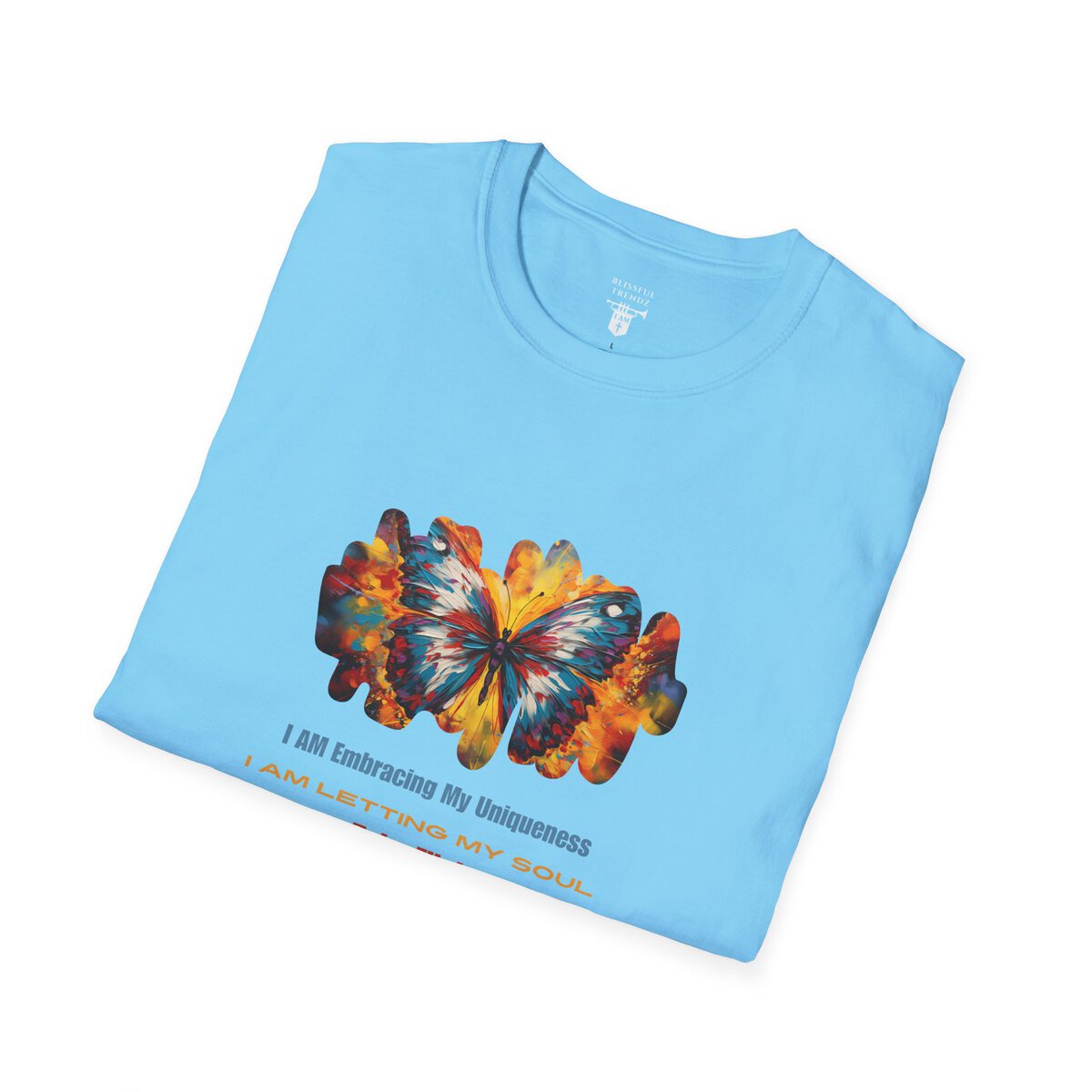 I AM Embracing My Uniqueness - I AM Letting My Soul Take Flight - Butterfly - Unisex Softstyle T-Shirt - Image 24