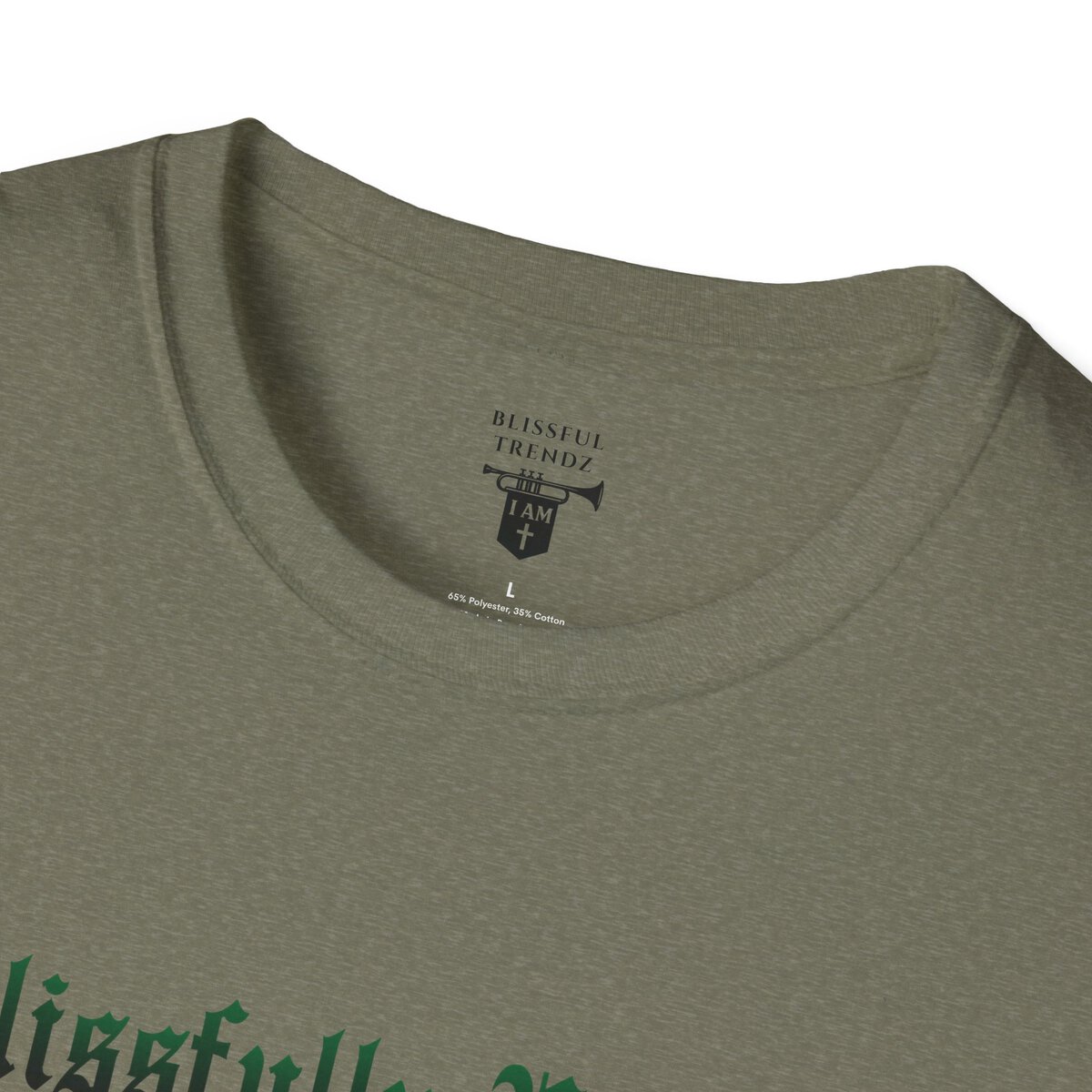 Blissfully Unique - I AM 100% By Design - Typography - GRN - Unisex Softstyle T-Shirt - Image 23