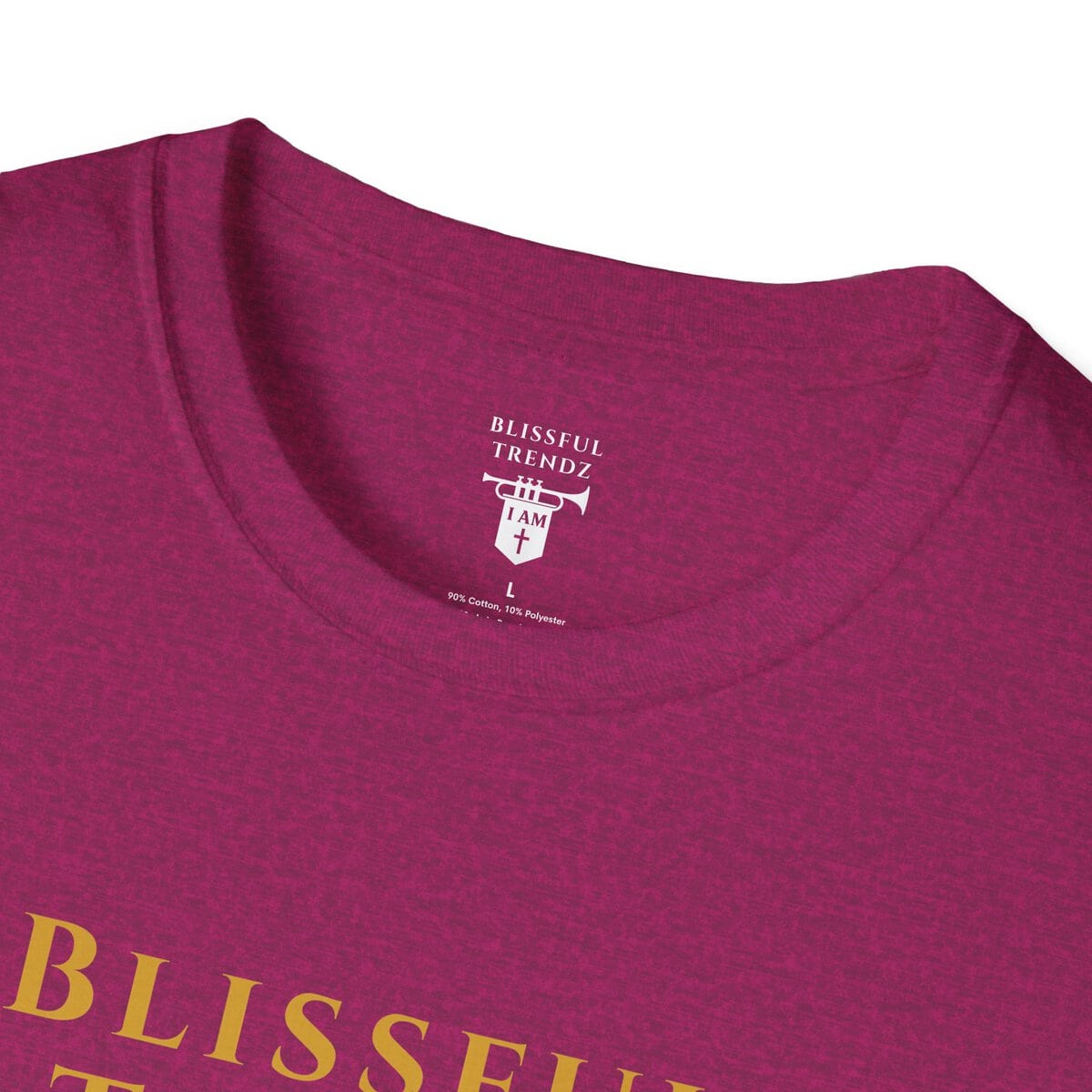 Blissful Trendz - I AM - Banners For The Battle - Raised For The Nations - GLD - Unisex Softstyle T-Shirt - Image 14