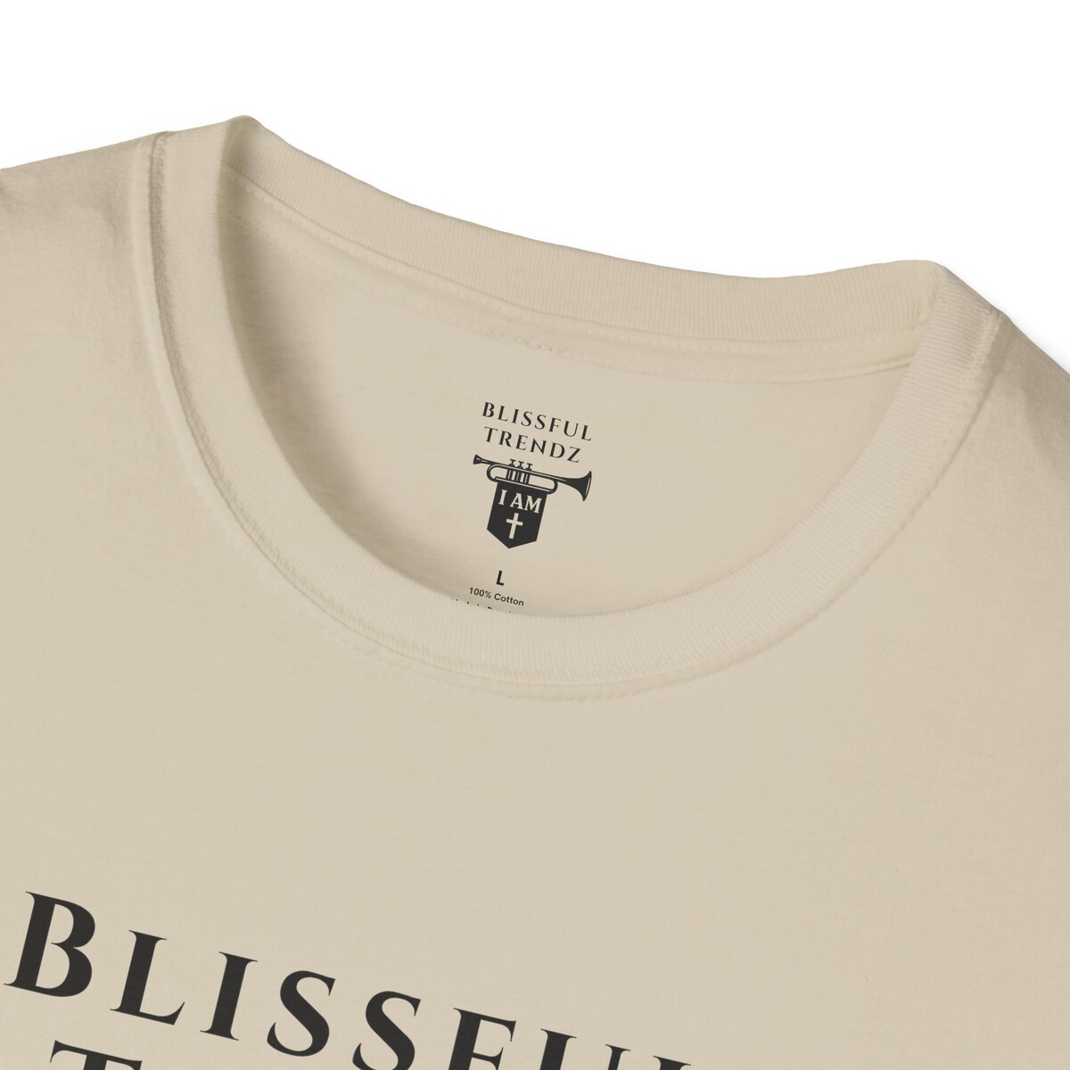 Blissful Trendz - I AM - Banners For The Battle - Raised For The Nations - BLK - Unisex Softstyle T-Shirt - Image 11