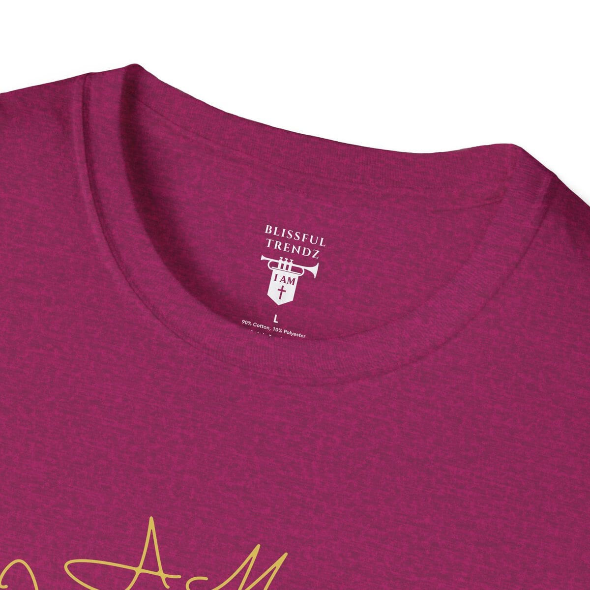 I AM 100% by Design - GRN/GLD - MNDLA - Unisex Softstyle T-Shirt - Image 2