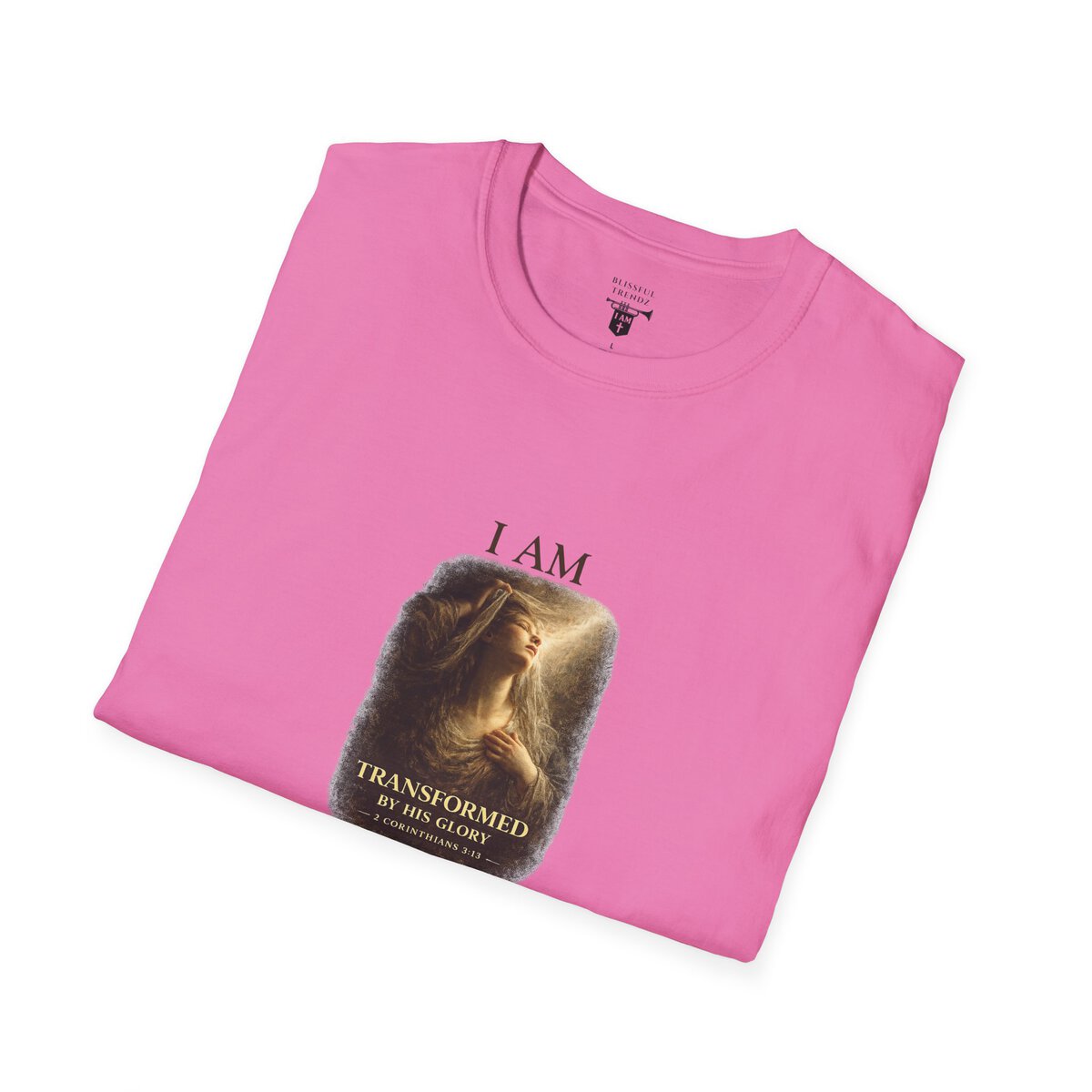 I AM Transformed By His Glory - 2 CORINTHIANS 3:18 - Veil Lifted - Unisex Softstyle T-Shirt - Image 39