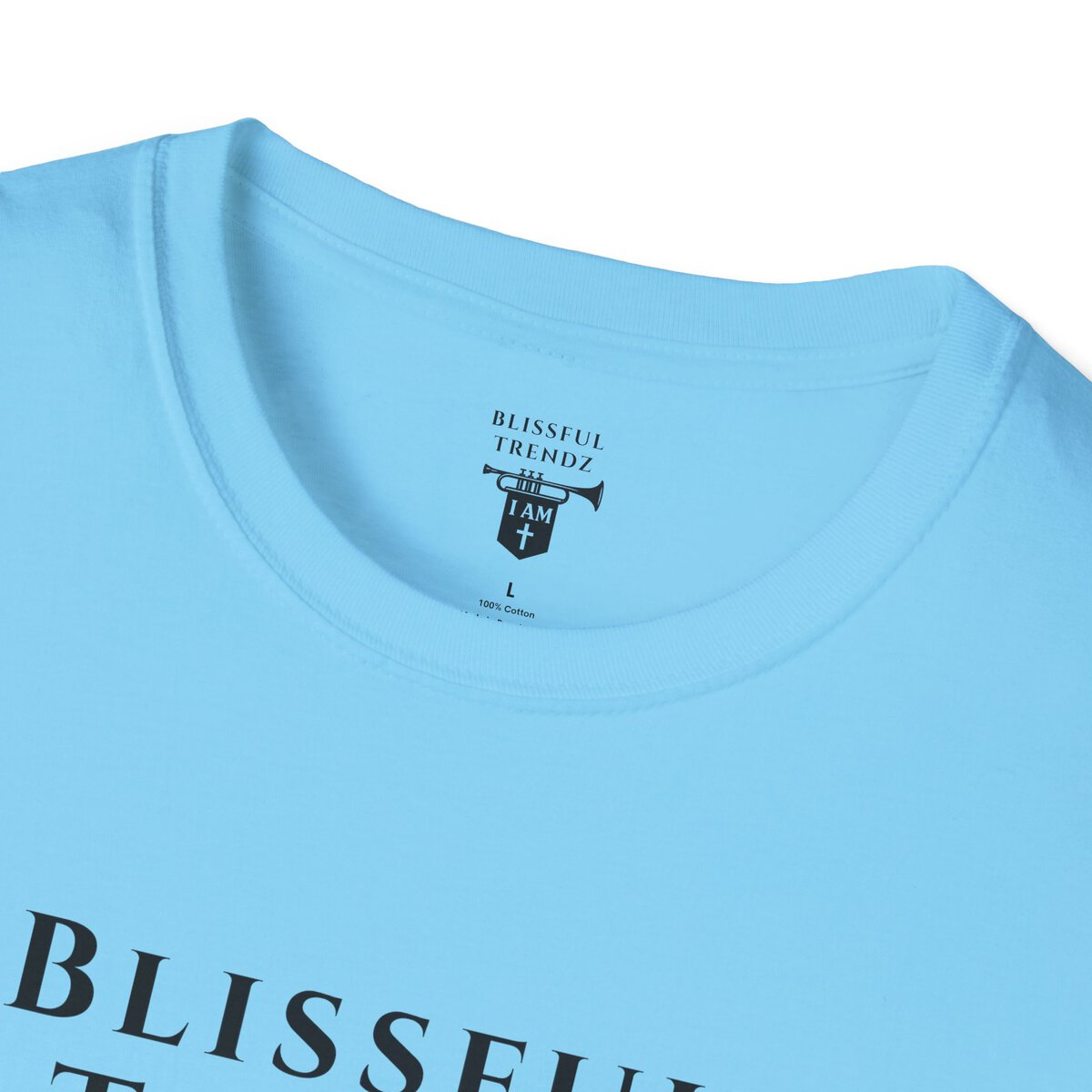 Blissful Trendz - I AM - Banners For The Battle - Raised For The Nations - BLK - Unisex Softstyle T-Shirt - Image 2