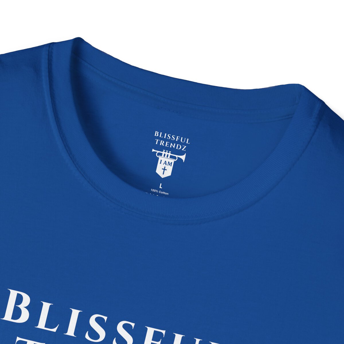 Blissful Trendz - I AM - Banners For The Battle - Raised For The Nations - WHT - Unisex Softstyle T-Shirt - Image 17