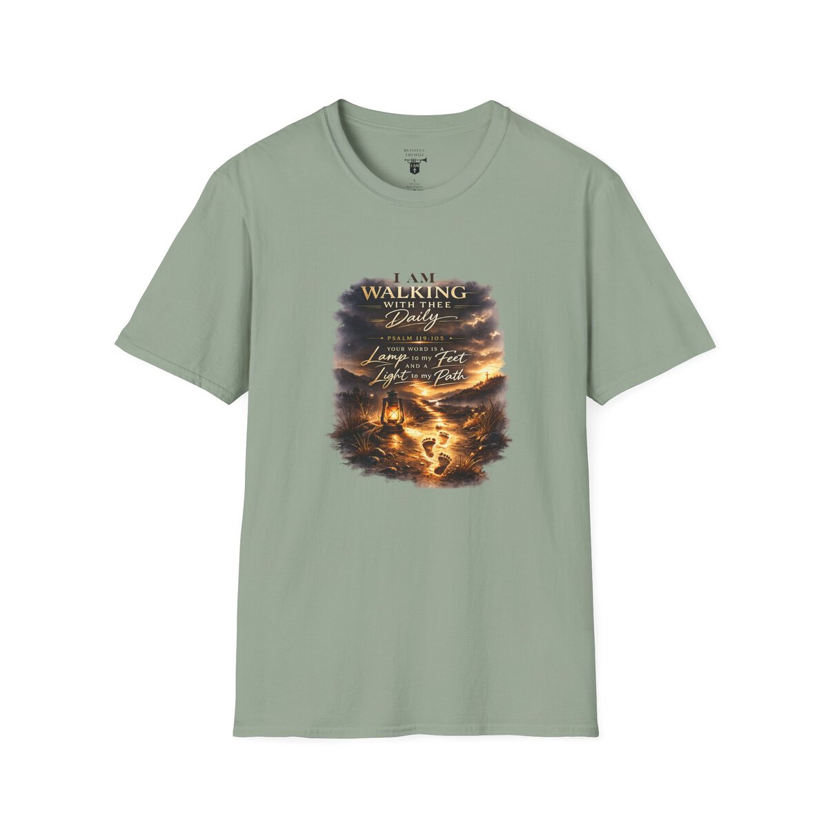 I AM WALKING WITH THEE DAILY - PSALM 119:105 - SCRIPTURE - Unisex Softstyle T-Shirt - Image 16