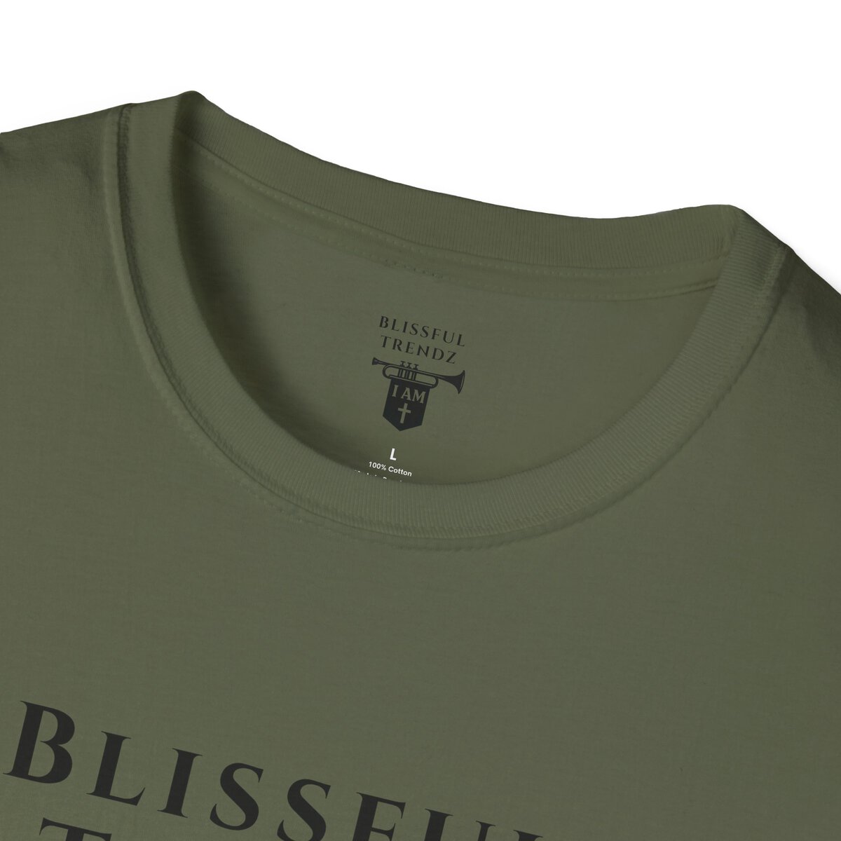 Blissful Trendz - I AM - Banners For The Battle - Raised For The Nations - BLK - Unisex Softstyle T-Shirt - Image 20