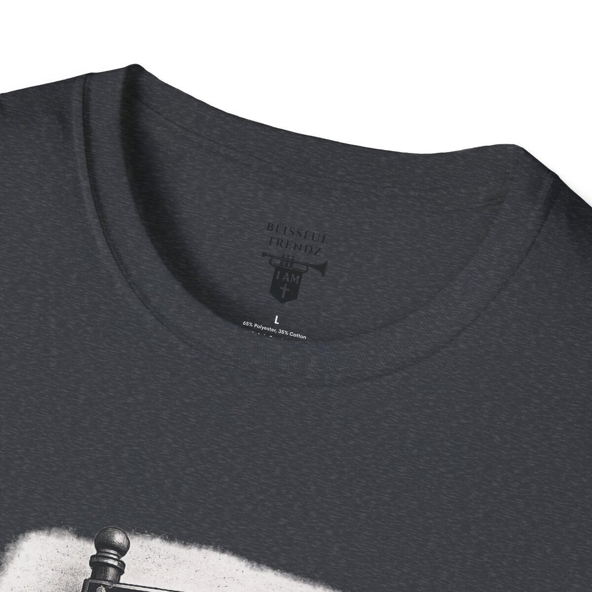 THE WAY - I AM WALKING WITH THEE DAILY - GALATIANS 5:25 - BLCK-WHT - Unisex Softstyle T-Shirt - Image 5