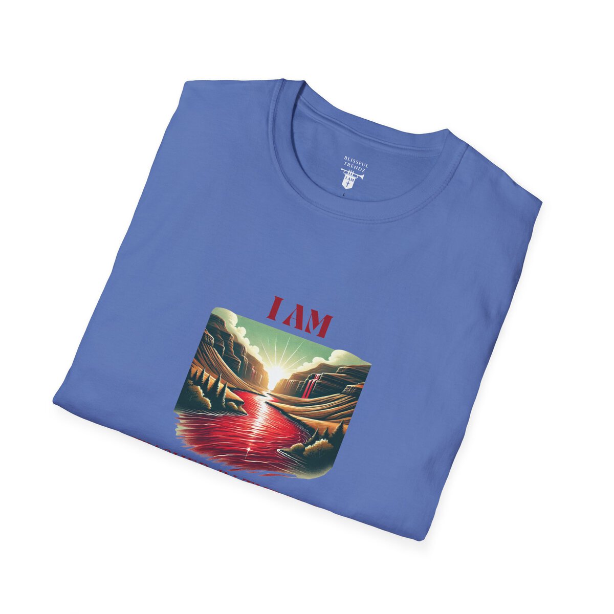I AM Washed In The Blood - 1 JOHN 1:7 - River-Red - Unisex Softstyle T-Shirt - Image 27