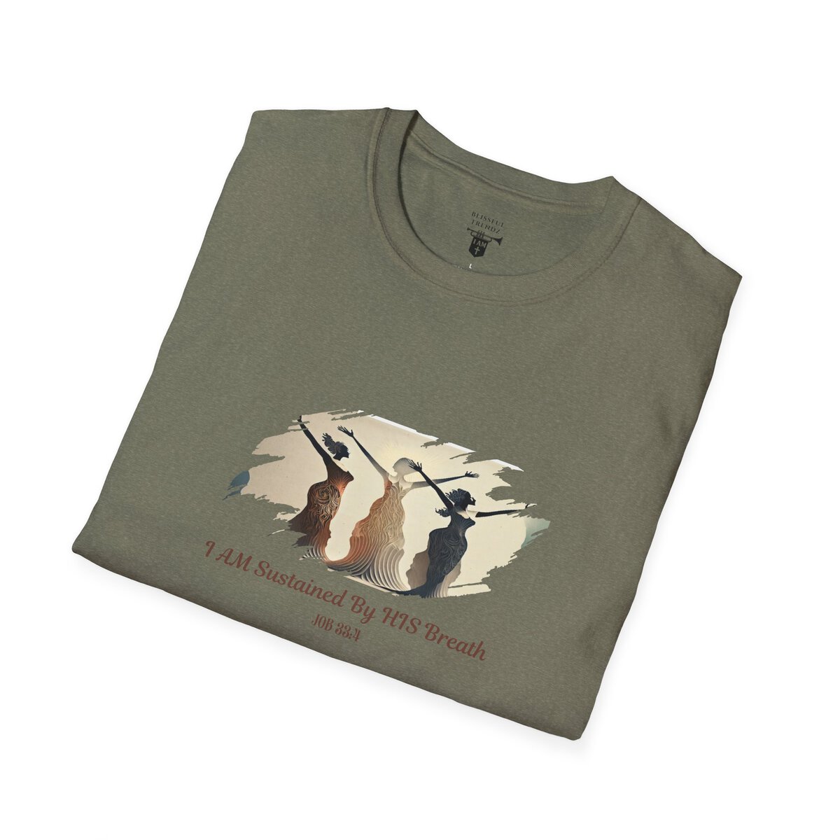 I AM Sustained By HIS Breath - JOB 33:4 - Unisex Softstyle T-Shirt - Image 24