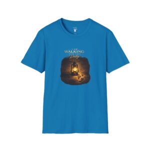 I AM WALKING WITH THEE DAILY - PSALM 119:105 - LANTERN - Unisex Softstyle T-Shirt