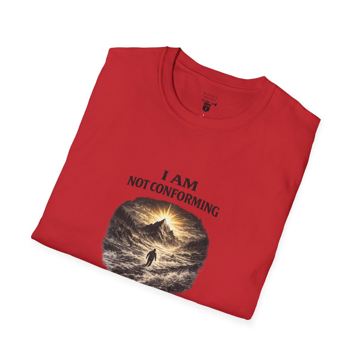 I AM Not Conforming - ROMANS 12:2 - Walking Against Current - Unisex Softstyle T-Shirt - Image 3