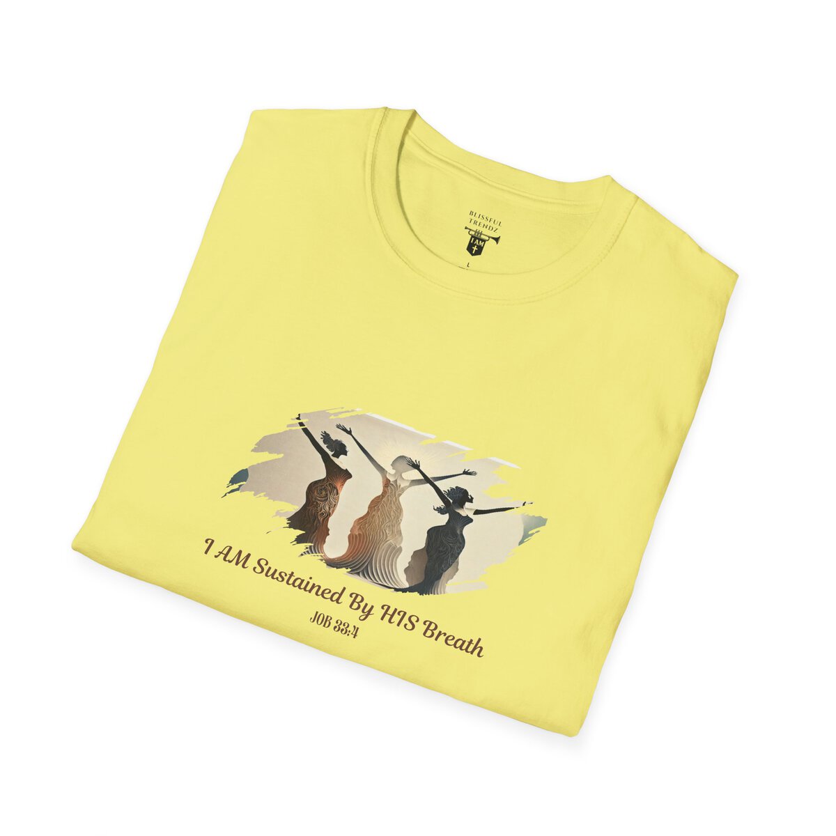 I AM Sustained By HIS Breath - JOB 33:4 - Unisex Softstyle T-Shirt - Image 18