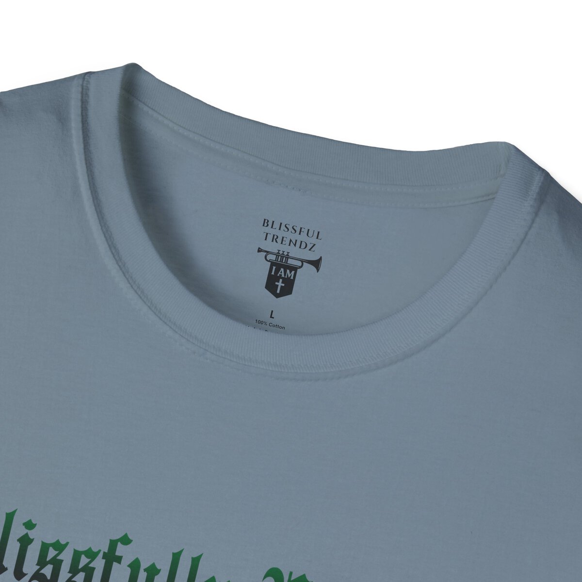 Blissfully Unique - I AM 100% By Design - Typography - GRN - Unisex Softstyle T-Shirt - Image 38