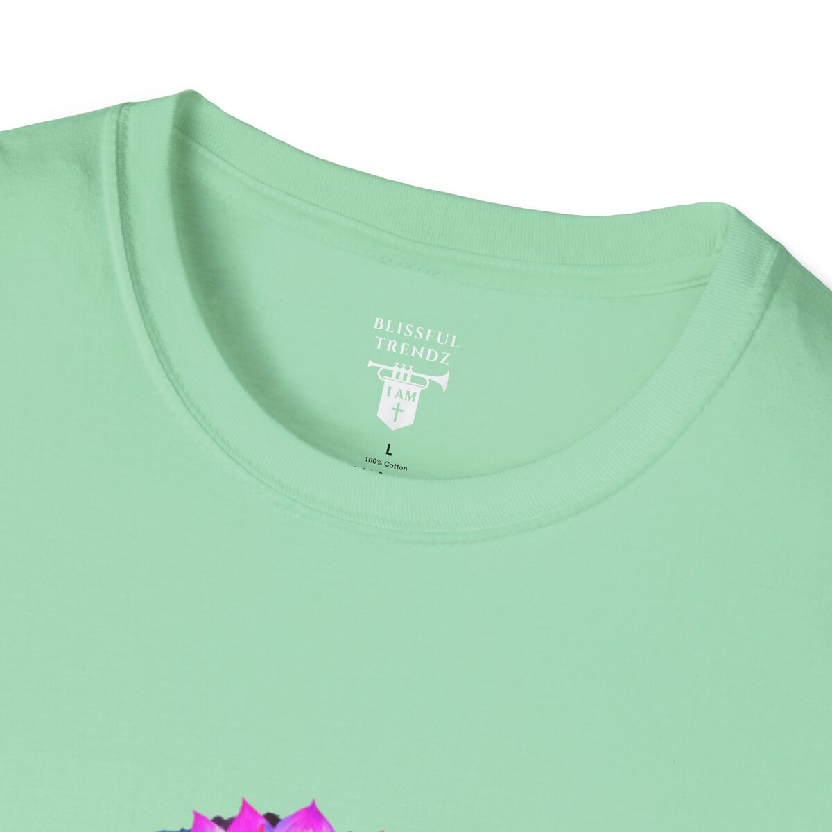 I AM Growing Into Something Beautiful - Lotus - Unisex Softstyle T-Shirt - Image 26