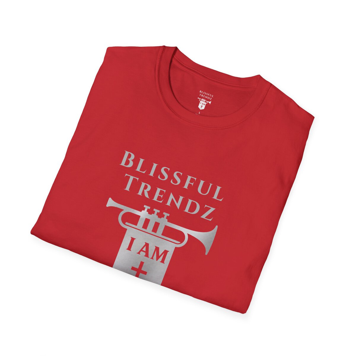 Blissful Trendz - I AM - Banners For The Battle - Raised For The Nations - GRY - Unisex Softstyle T-Shirt - Image 39