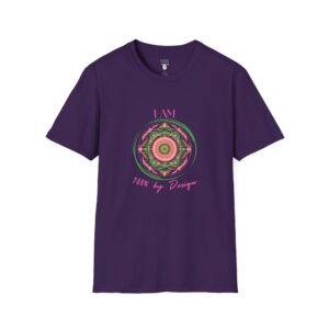 I AM 100% by Design - PNK/GRN MNDLA - Unisex Softstyle T-Shirt