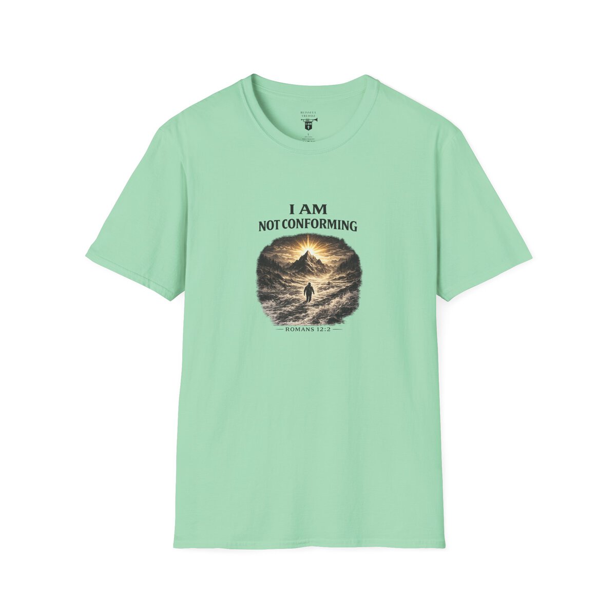 I AM Not Conforming - ROMANS 12:2 - Walking Against Current - Unisex Softstyle T-Shirt - Image 25