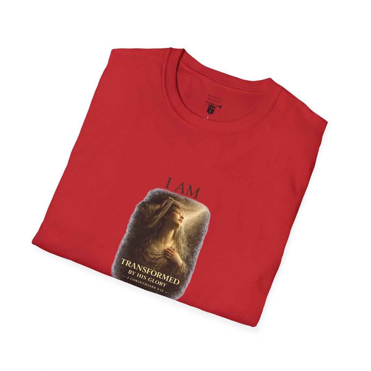 I AM Transformed By His Glory - 2 CORINTHIANS 3:18 - Veil Lifted - Unisex Softstyle T-Shirt - Image 42