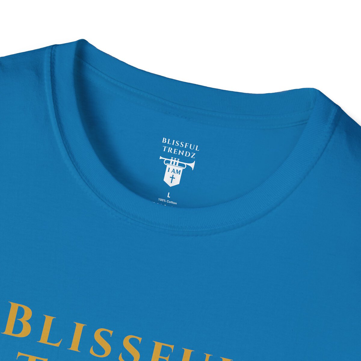 Blissful Trendz - I AM - Banners For The Battle - Raised For The Nations - GLD - Unisex Softstyle T-Shirt - Image 23