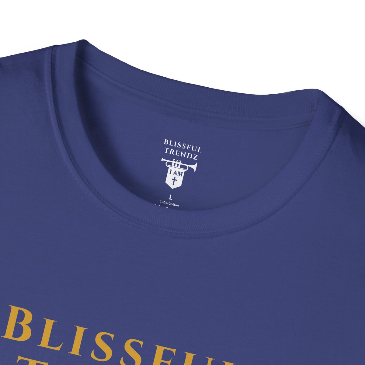 Blissful Trendz - I AM - Banners For The Battle - Raised For The Nations - GLD - Unisex Softstyle T-Shirt - Image 29
