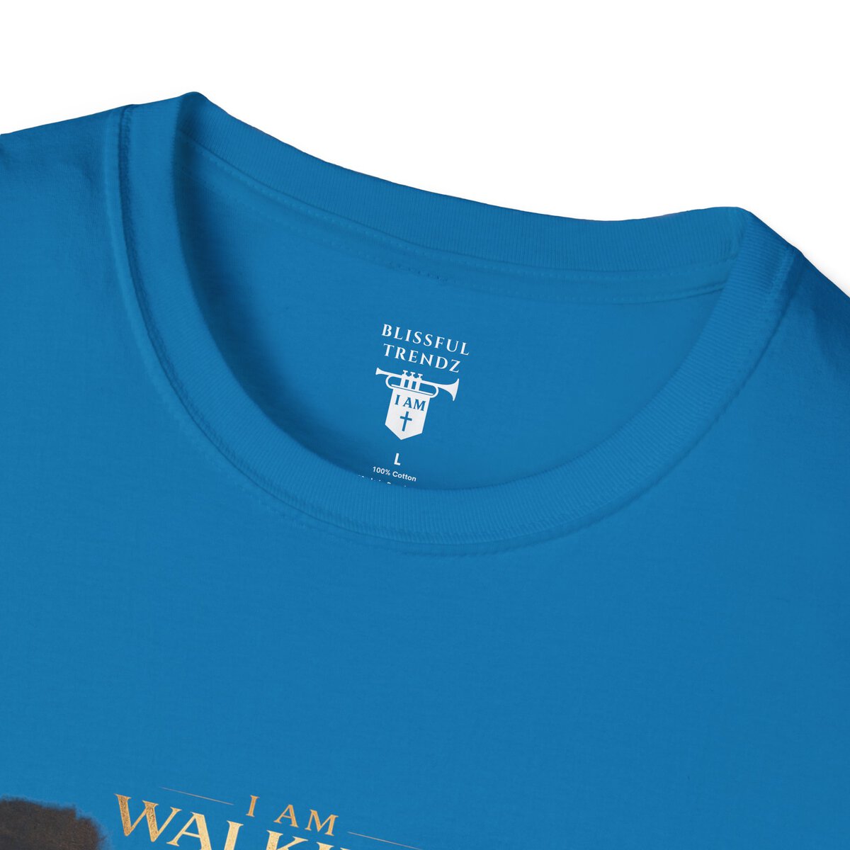 I AM WALKING WITH THEE DAILY - PSALM 119:105 - FOOTPRINTS - Unisex Softstyle T-Shirt - Image 23