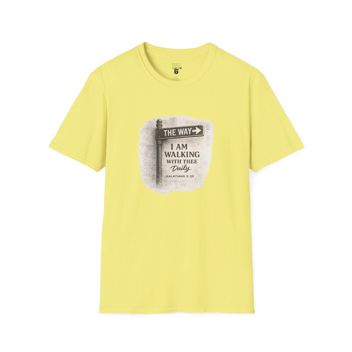 THE WAY - I AM WALKING WITH THEE DAILY - GALATIANS 5:25 - MNCHRM - Unisex Softstyle T-Shirt - Image 13