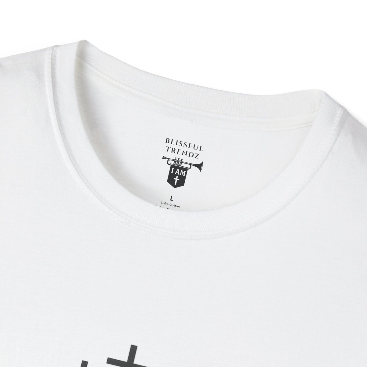 I AM Walking the Narrow Road - 1 JOHN 2:6 - Cross - BLK - Unisex Softstyle T-Shirt - Image 8