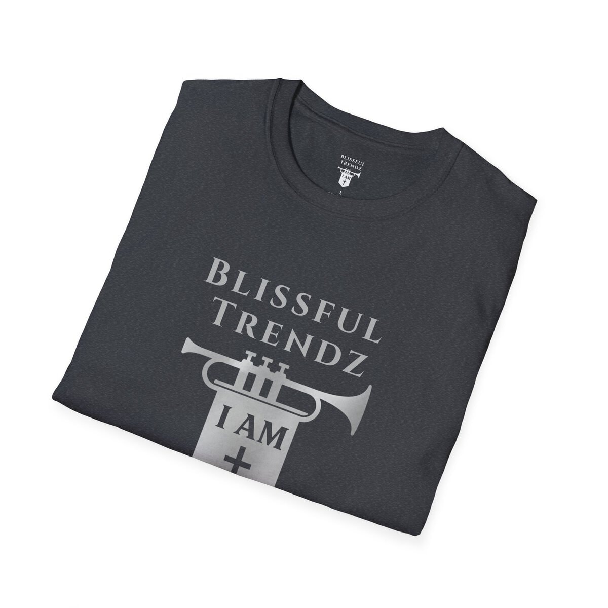 Blissful Trendz - I AM - Banners For The Battle - Raised For The Nations - GRY - Unisex Softstyle T-Shirt - Image 27