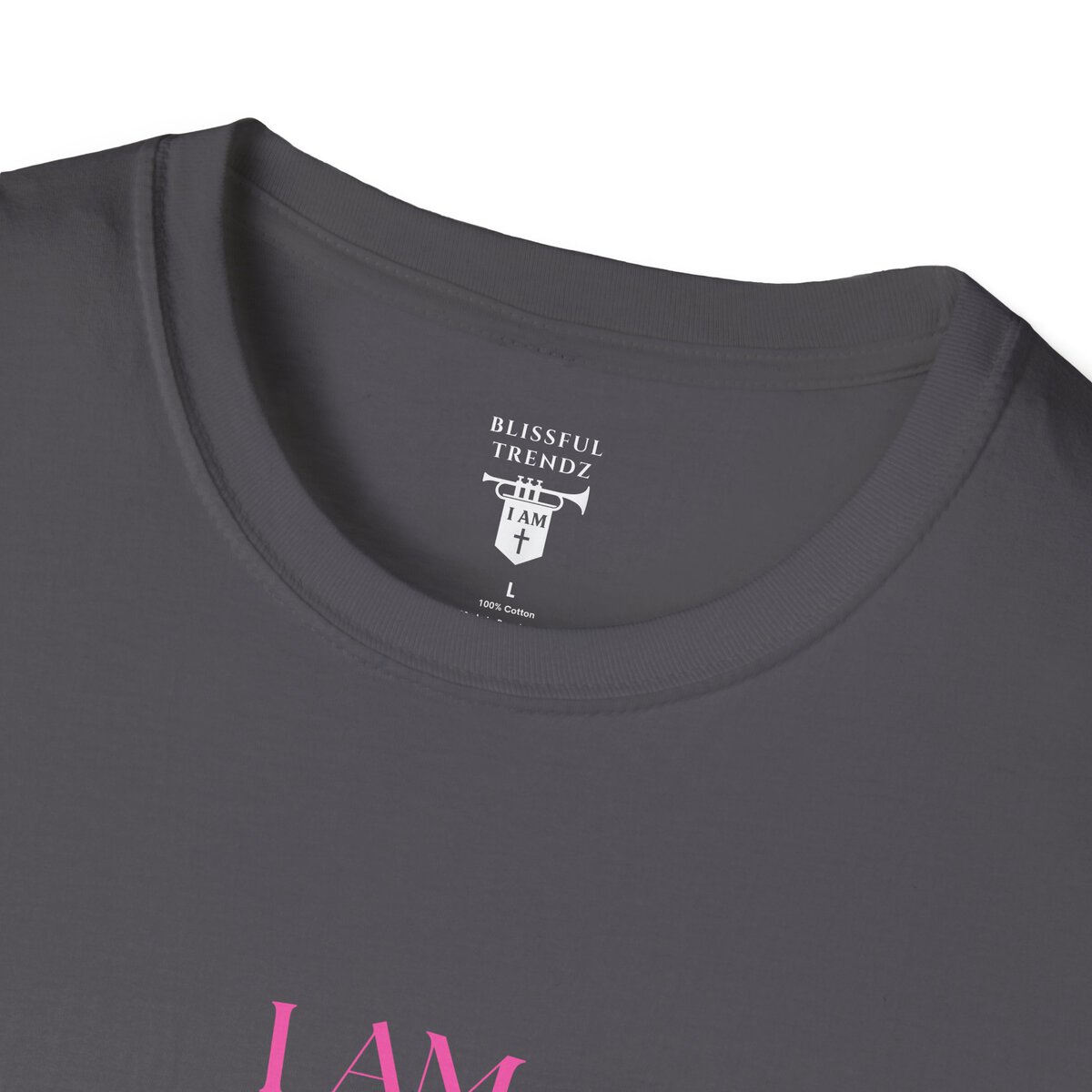 I AM 100% by Design - PNK/GRN MNDLA - Unisex Softstyle T-Shirt - Image 20