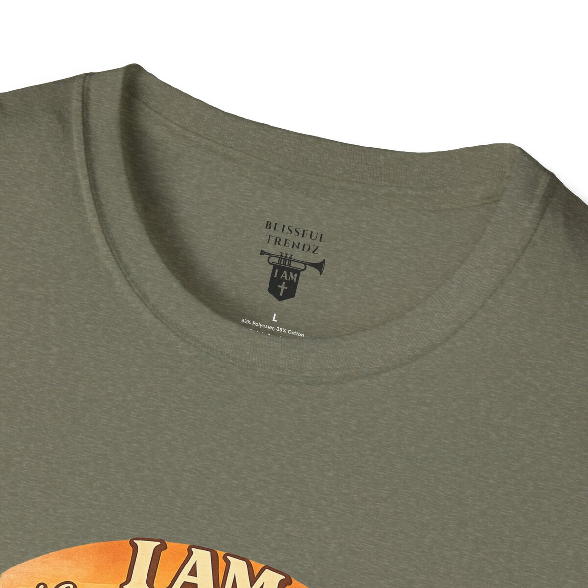 I AM Living A Christlike Life. I AM Walking Out What Was Written. A Journey From Conformity to Christ. - PSALM 40:7-8 - Scroll - Retro Sunset Grad - Unisex Softstyle T-Shirt - Image 29