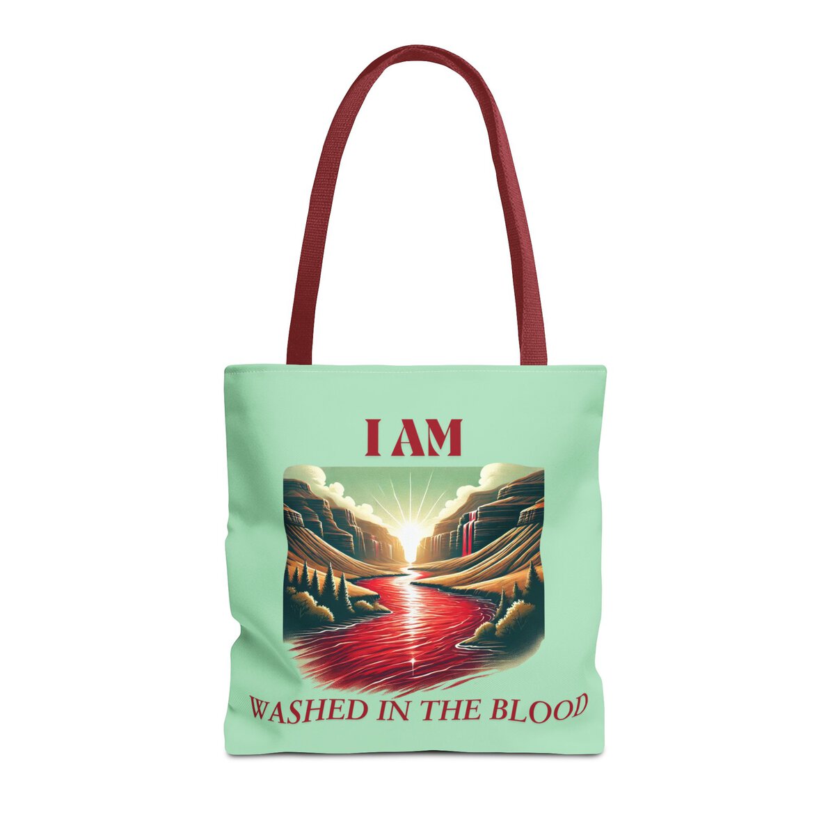 I AM Washed In The Blood - River - MNT - Tote Bag (AOP) - Image 3