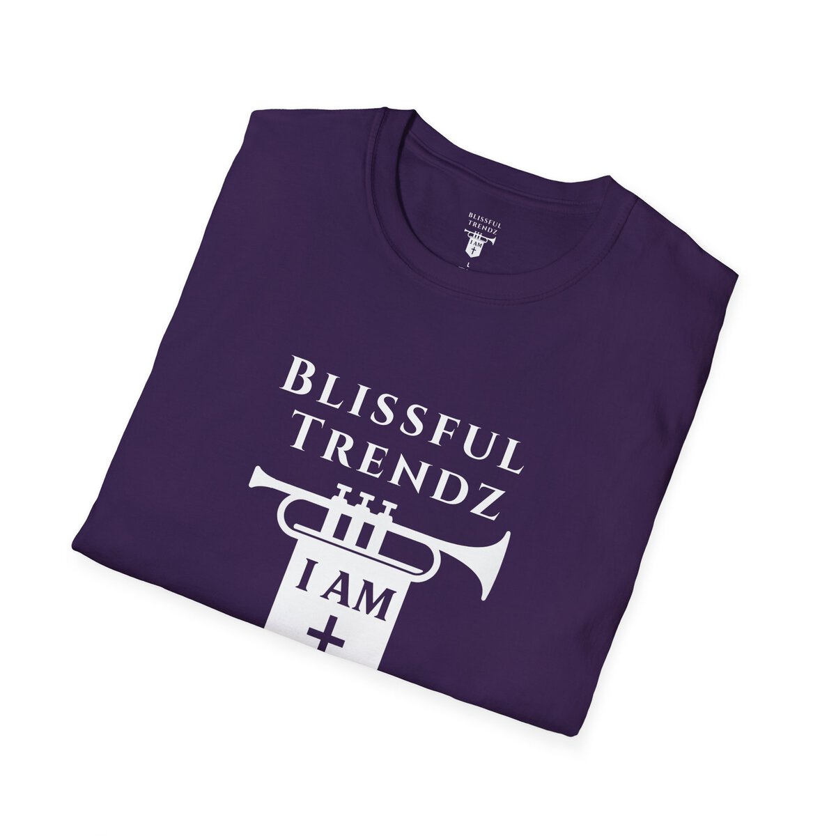 Blissful Trendz - I AM - Banners For The Battle - Raised For The Nations - WHT - Unisex Softstyle T-Shirt - Image 24