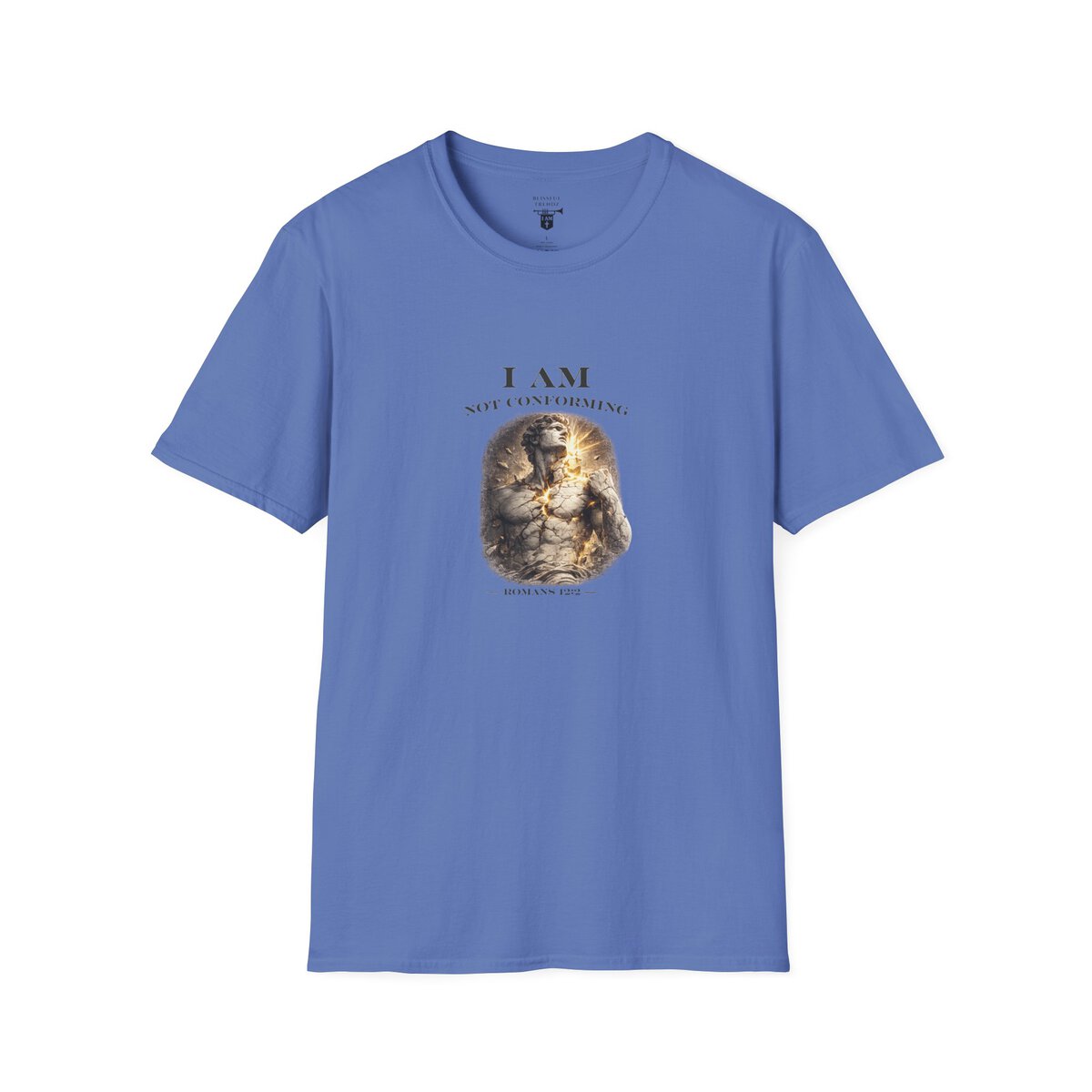 I AM NOT CONFORMING - ROMANS 12:2 - STATUE - Unisex Softstyle T-Shirt - Image 31