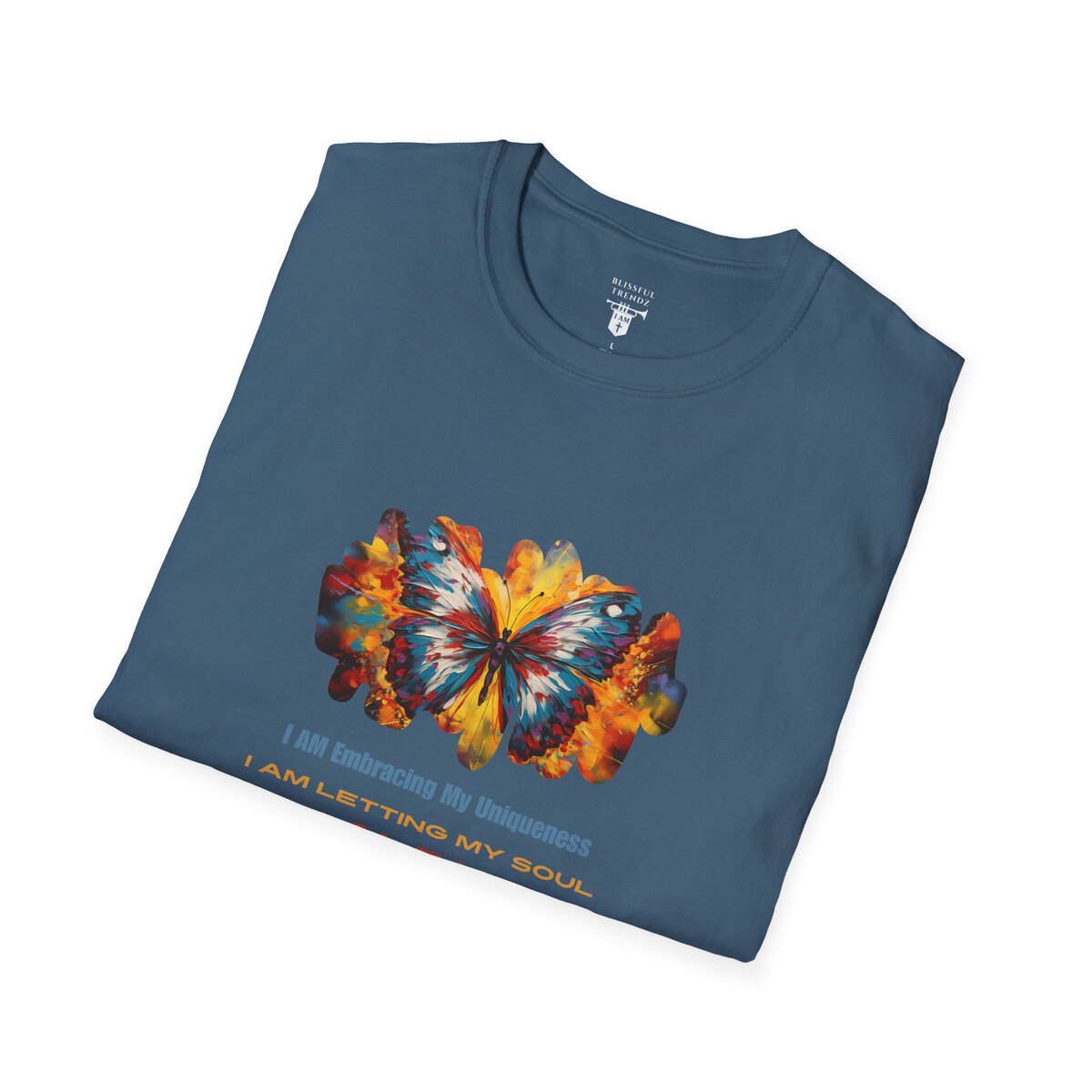 I AM Embracing My Uniqueness - I AM Letting My Soul Take Flight - Butterfly - Unisex Softstyle T-Shirt - Image 27
