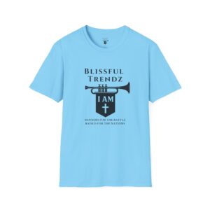 Blissful Trendz - I AM - Banners For The Battle - Raised For The Nations - BLK - Unisex Softstyle T-Shirt