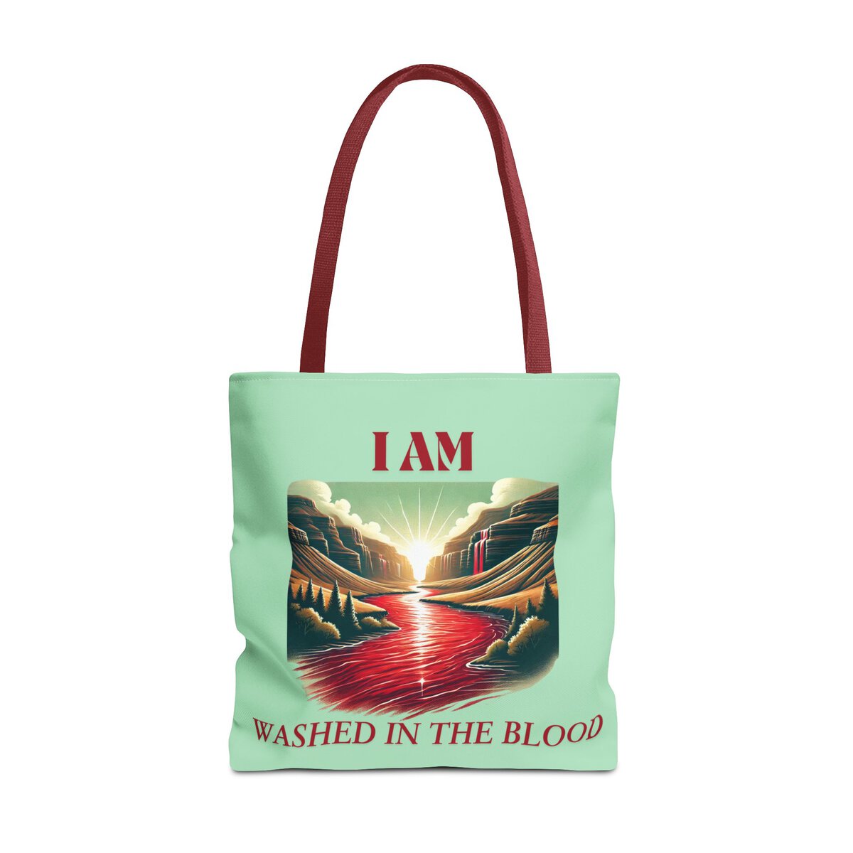 I AM Washed In The Blood - River - MNT - Tote Bag (AOP) - Image 5