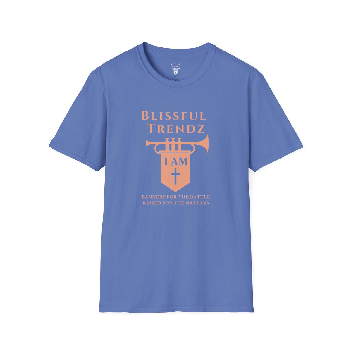 Blissful Trendz - I AM - Banners For The Battle - Raised For The Nations - PCH - Unisex Softstyle T-Shirt - Image 16