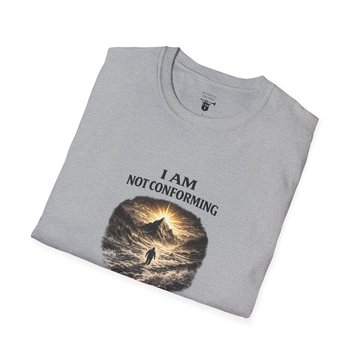 I AM Not Conforming - ROMANS 12:2 - Walking Against Current - Unisex Softstyle T-Shirt - Image 18