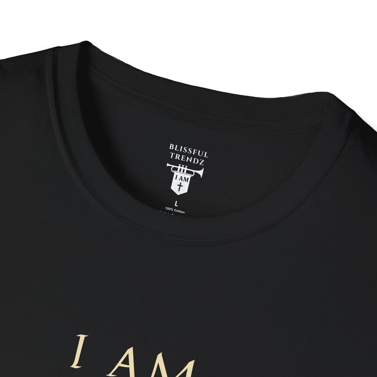 I AM A Force Heaven Recognizes and Hell Fears - Shield with Cross - Unisex Softstyle T-Shirt - Image 5