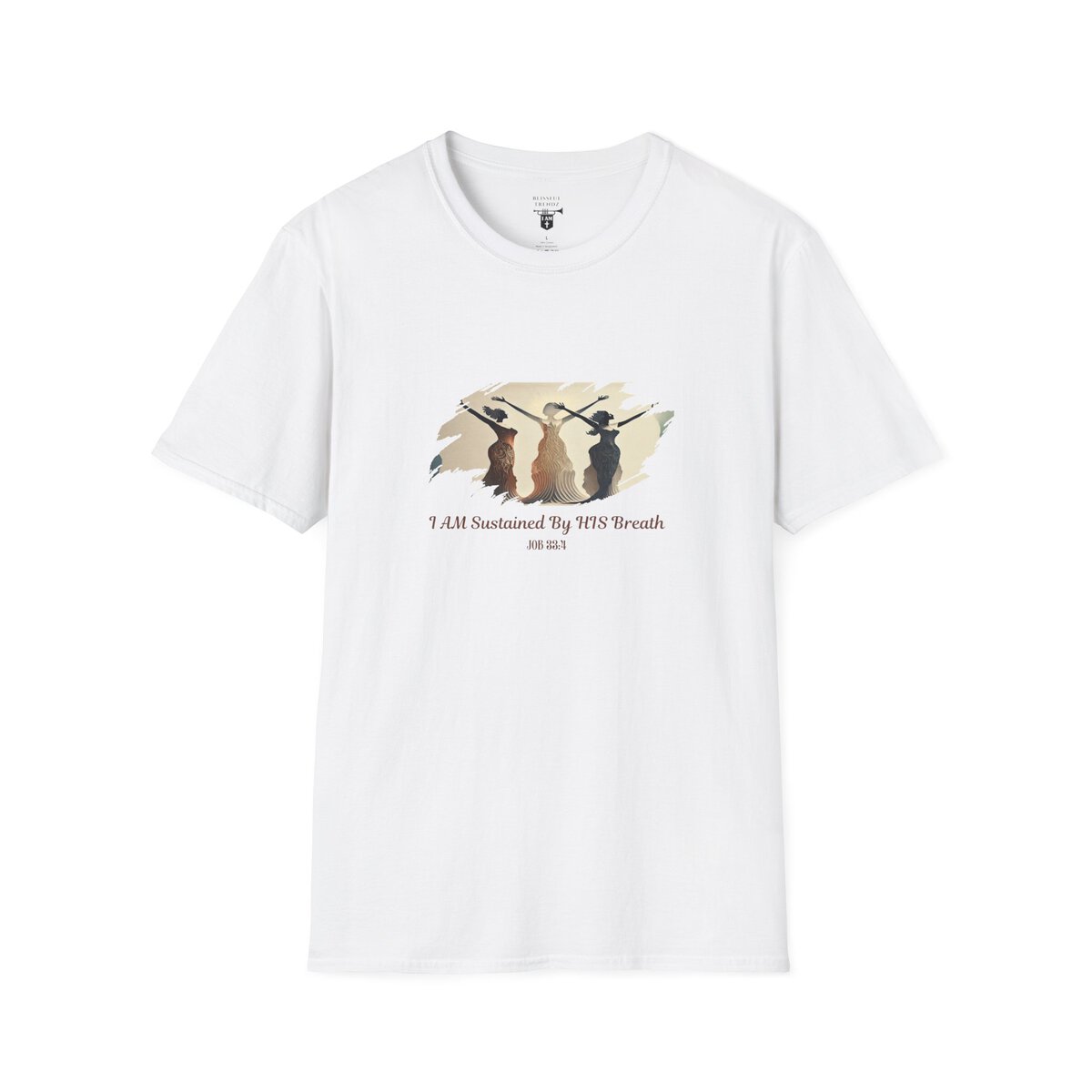 I AM Sustained By HIS Breath - JOB 33:4 - Unisex Softstyle T-Shirt - Image 4