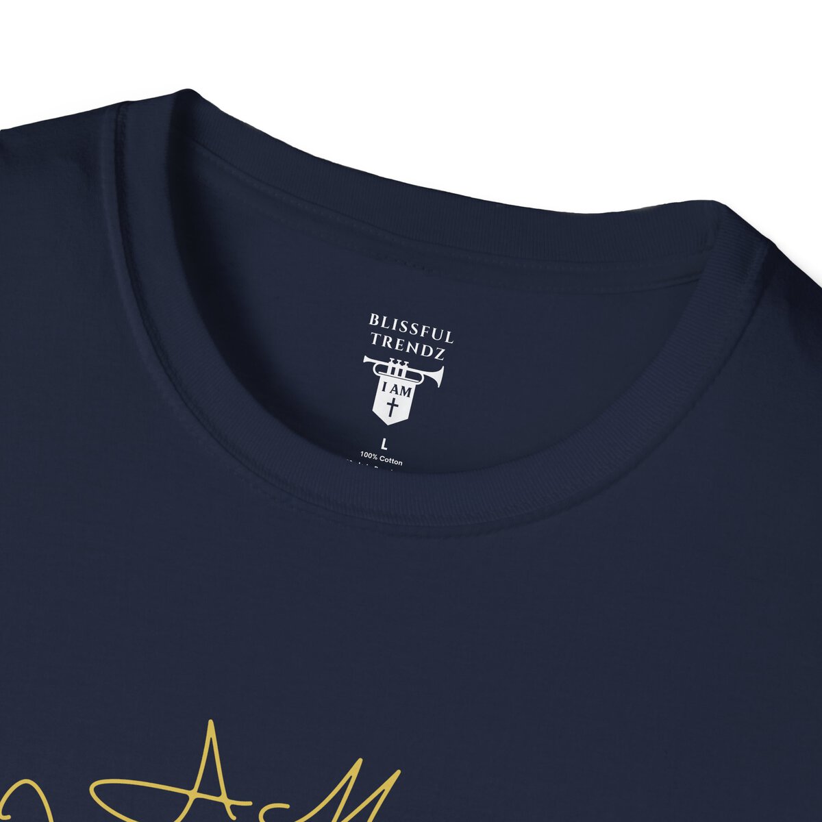 I AM 100% by Design - GRN/GLD - MNDLA - Unisex Softstyle T-Shirt - Image 29