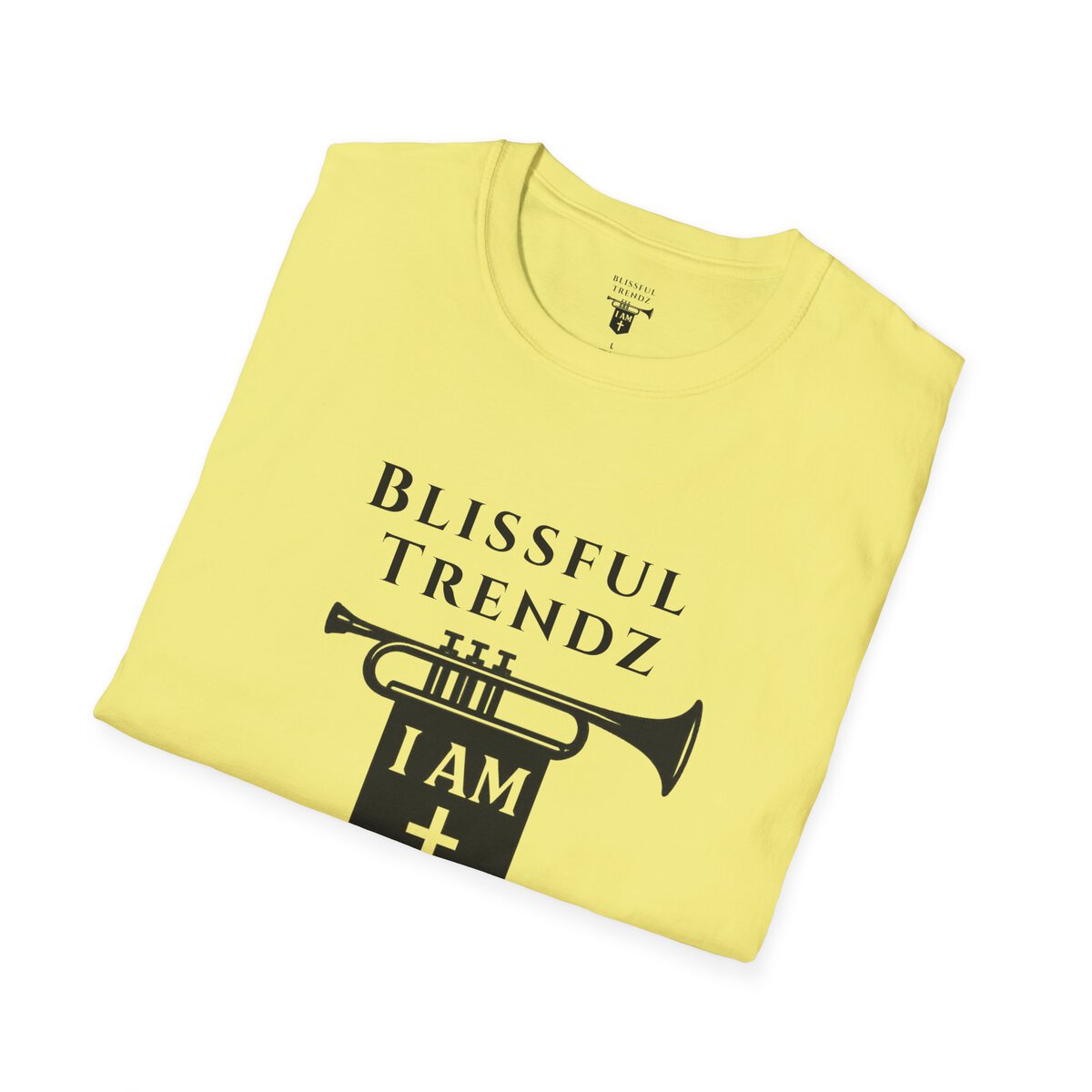 Blissful Trendz - I AM - Banners For The Battle - Raised For The Nations - BLK - Unisex Softstyle T-Shirt - Image 18