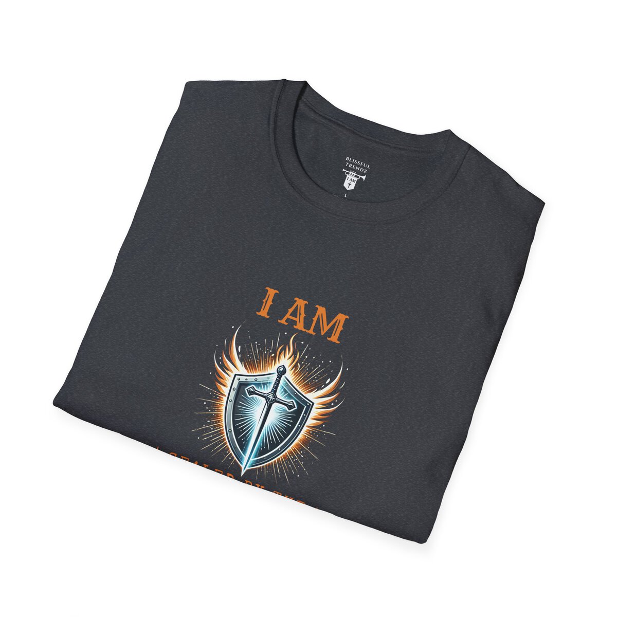 I AM Sealed By The Holy Spirit - Shield w/Cross - Unisex Softstyle T-Shirt - Image 36
