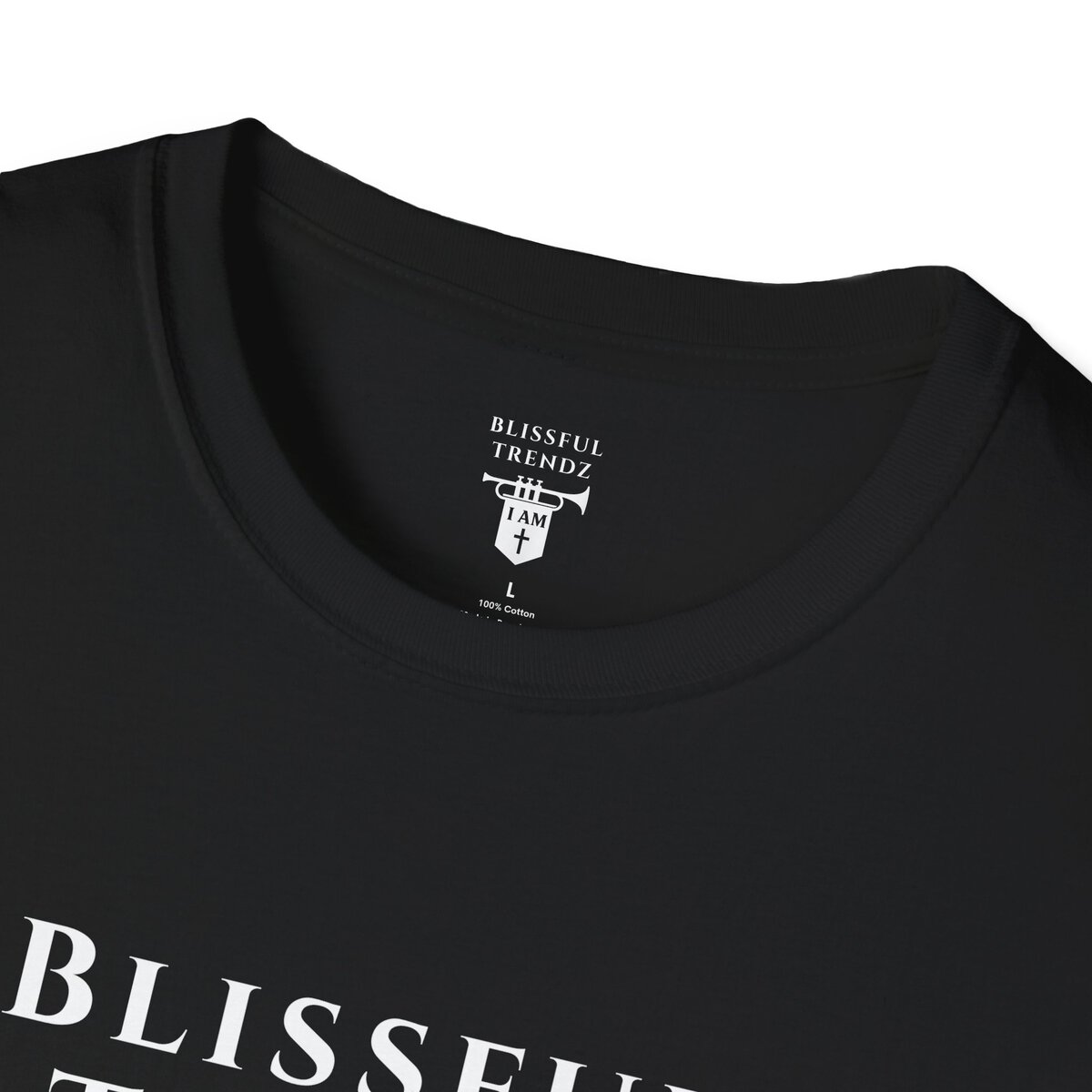 Blissful Trendz - I AM - Banners For The Battle - Raised For The Nations - WHT - Unisex Softstyle T-Shirt - Image 8