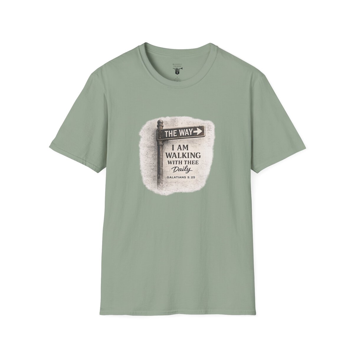 THE WAY - I AM WALKING WITH THEE DAILY - GALATIANS 5:25 - MNCHRM - Unisex Softstyle T-Shirt - Image 19