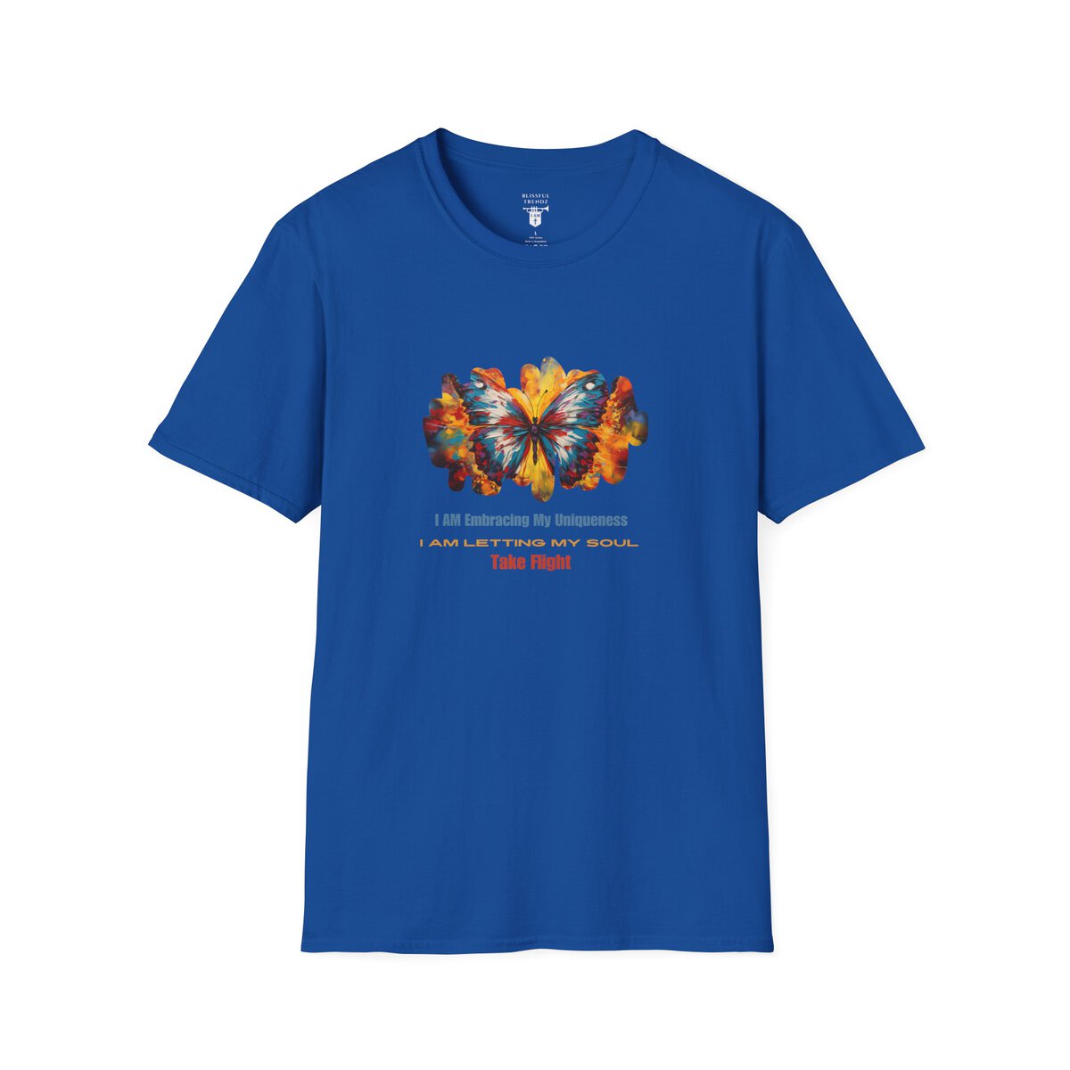 I AM Embracing My Uniqueness - I AM Letting My Soul Take Flight - Butterfly - Unisex Softstyle T-Shirt - Image 31