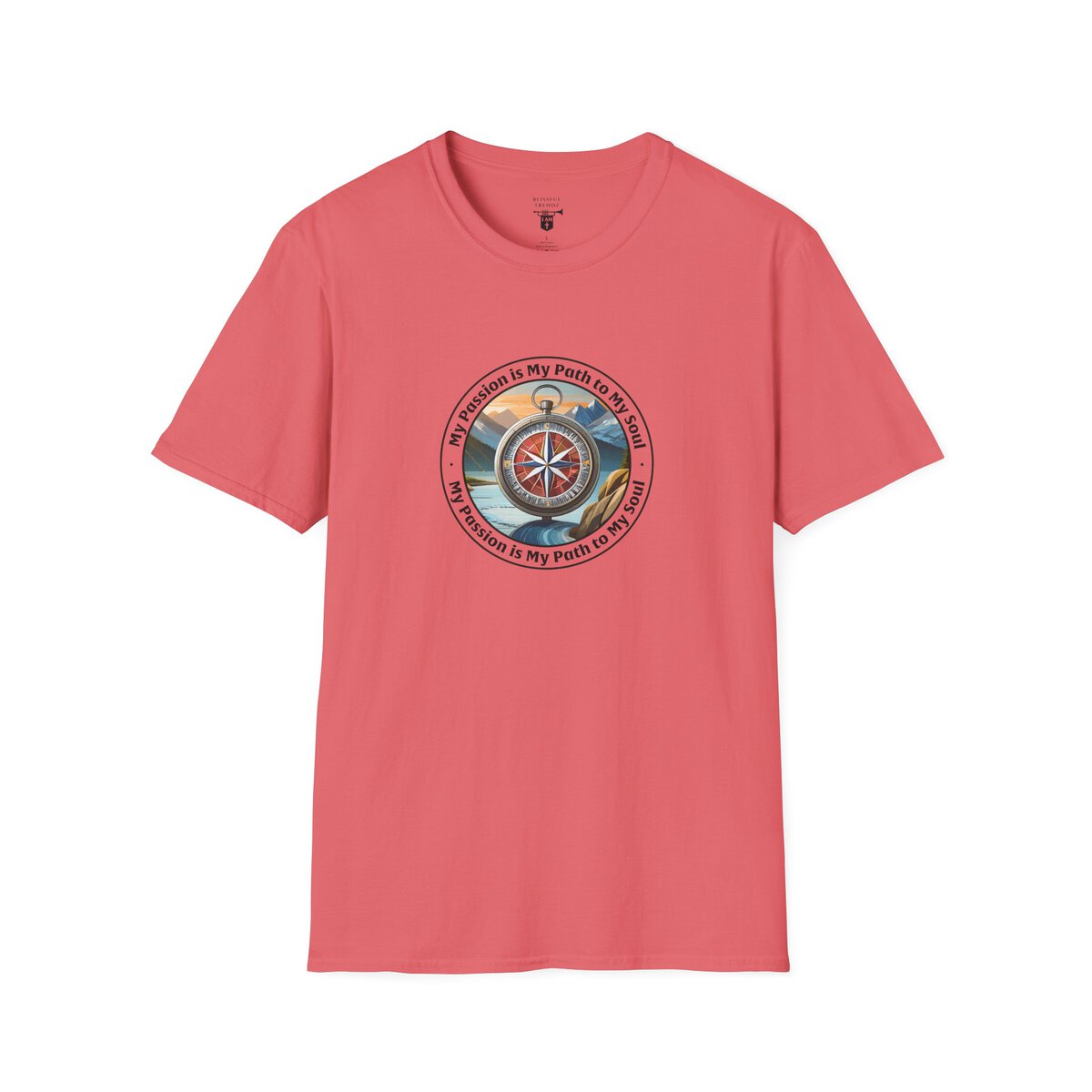My Passion is My Path to My Soul - Compass - Circle - Unisex Softstyle T-Shirt Compass - Image 10